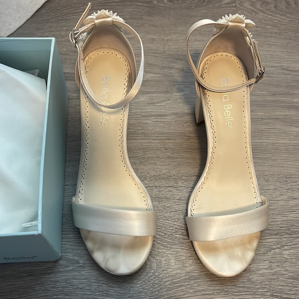 zabella embellished block heel